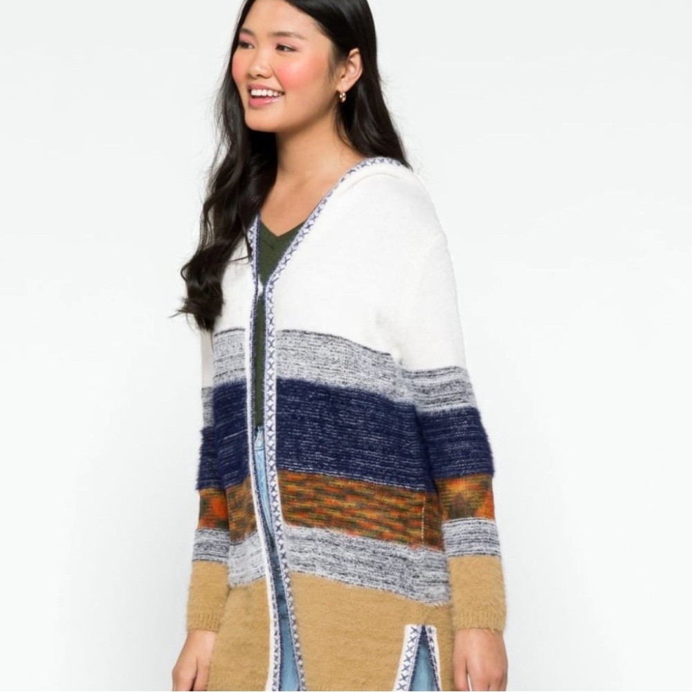 Fate Multicolor Striped Knit Cardigan – Lightweight, Chic + Cozy!
